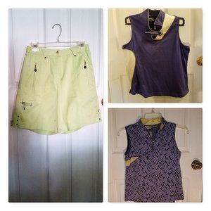 Jamie Sadock 3 pc mix n match golf, sport/casual shorts/top